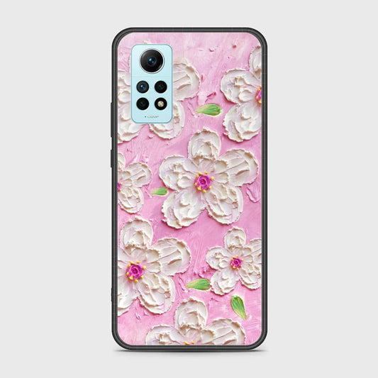 Xiaomi Redmi Note 12 Pro 4G Cover - Floral Series - Design 5 - Pink & White - HQ Ultra Shine Premium Infinity Glass Soft Silicon Borders Case