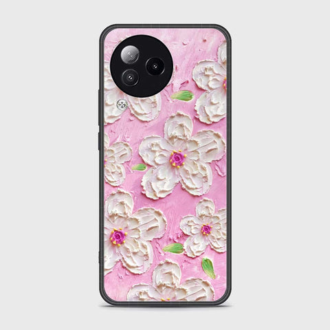 Realme C53 Cover - Floral Series - Design 5 - Pink & White - HQ Ultra Shine Premium Infinity Glass Soft Silicon Borders Case