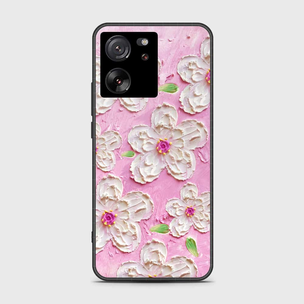 Xiaomi 13T Pro Cover - Floral Series - Design 5 - Pink & White - HQ Ultra Shine Premium Infinity Glass Soft Silicon Borders Case