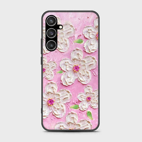 Samsung Galaxy S23 FE Cover - Floral Series - Design 5 - Pink & White - HQ Ultra Shine Premium Infinity Glass Soft Silicon Borders Case