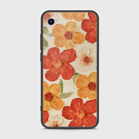 Huawei Honor 8A Cover - Floral Series - Design 6 - Red & Orange - HQ Ultra Shine Premium Infinity Glass Soft Silicon Borders Case