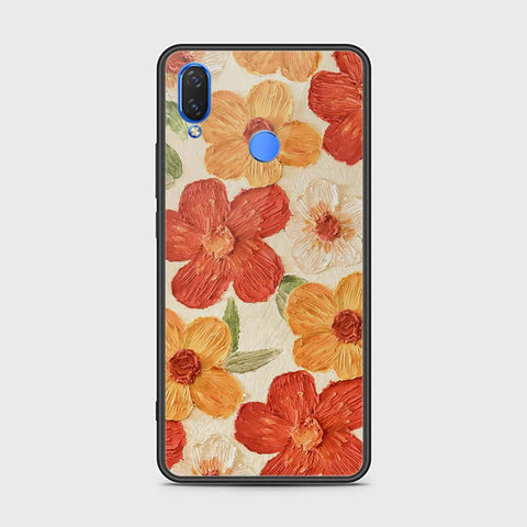 Huawei Honor 8C Cover - Floral Series - Design 6 - Red & Orange - HQ Ultra Shine Premium Infinity Glass Soft Silicon Borders Case