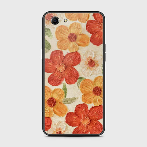 Oppo A83 Cover - Floral Series - Design 6 - Red & Orange - HQ Ultra Shine Premium Infinity Glass Soft Silicon Borders Case