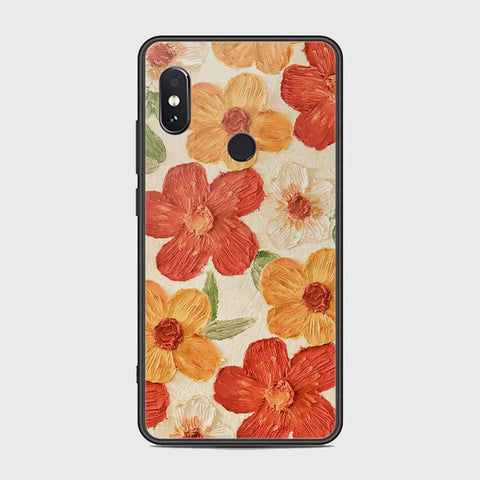 Xiaomi Redmi Note 5 AI Dual Camera Cover - Floral Series - Design 6 - Red & Orange - HQ Ultra Shine Premium Infinity Glass Soft Silicon Borders Case