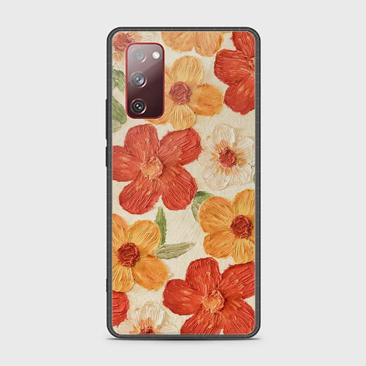 Samsung Galaxy S20 FE Cover - Floral Series - Design 6 - Red & Orange - HQ Ultra Shine Premium Infinity Glass Soft Silicon Borders Case