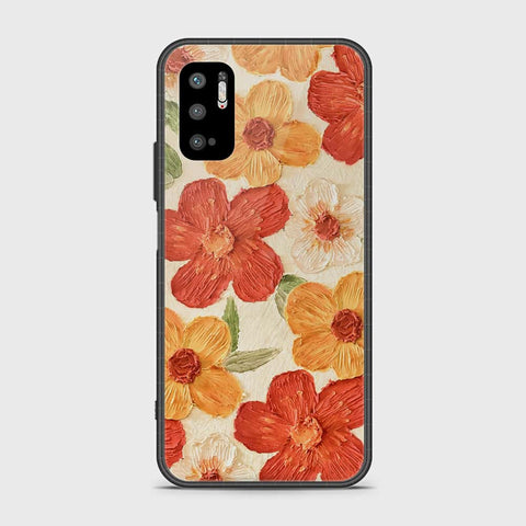 Xiaomi Redmi Note 10 5G Cover - Floral Series - Design 6 - Red & Orange - HQ Ultra Shine Premium Infinity Glass Soft Silicon Borders Case