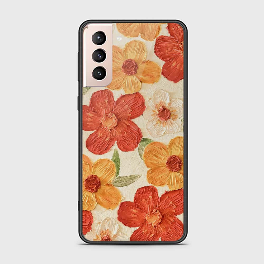 Samsung Galaxy S22 Plus 5G Cover - Floral Series - Design 6 - Red & Orange - HQ Ultra Shine Premium Infinity Glass Soft Silicon Borders Case