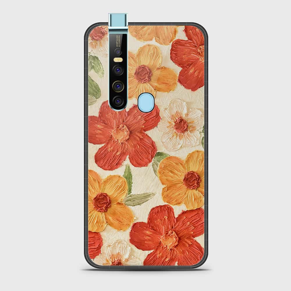 Tecno Camon 15 Premier Cover - Floral Series - Design 6 - Red & Orange - HQ Ultra Shine Premium Infinity Glass Soft Silicon Borders Case