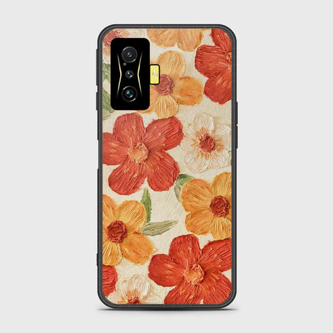 Xiaomi Poco F4 GT Cover - Floral Series - Design 6 - Red & Orange - HQ Ultra Shine Premium Infinity Glass Soft Silicon Borders Case