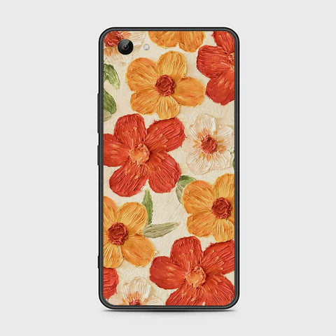 Vivo Y81 Cover - Floral Series - Design 6 - Red & Orange - HQ Ultra Shine Premium Infinity Glass Soft Silicon Borders Case