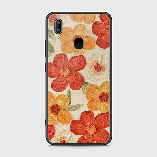 Vivo V9 / V9 Youth Cover - Floral Series - Design 6 - Red & Orange - HQ Ultra Shine Premium Infinity Glass Soft Silicon Borders Case