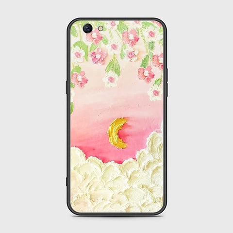 Oppo F3 Plus Cover - Floral Series - Design 7 - Pink & Yellow - HQ Ultra Shine Premium Infinity Glass Soft Silicon Borders Case