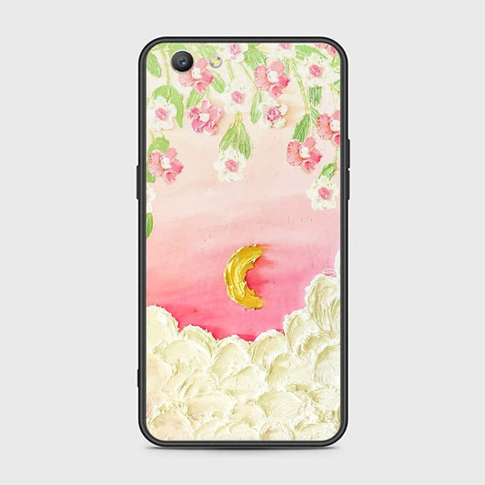 Oppo F1S Cover - Floral Series - Design 7 - Pink & Yellow - HQ Ultra Shine Premium Infinity Glass Soft Silicon Borders Case