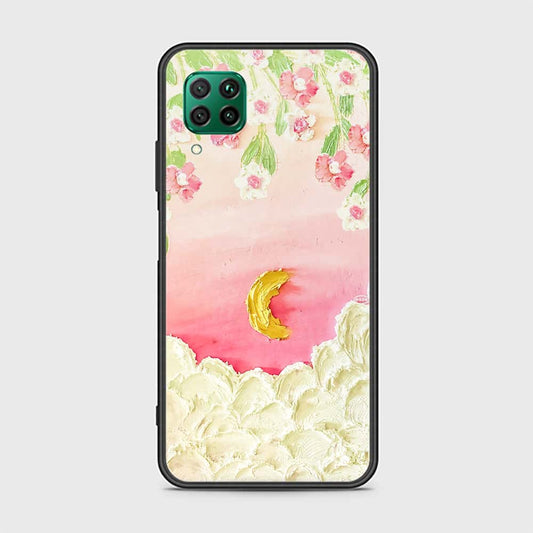 Huawei Nova 7i Cover - Floral Series - Design 7 - Pink & Yellow - HQ Ultra Shine Premium Infinity Glass Soft Silicon Borders Case