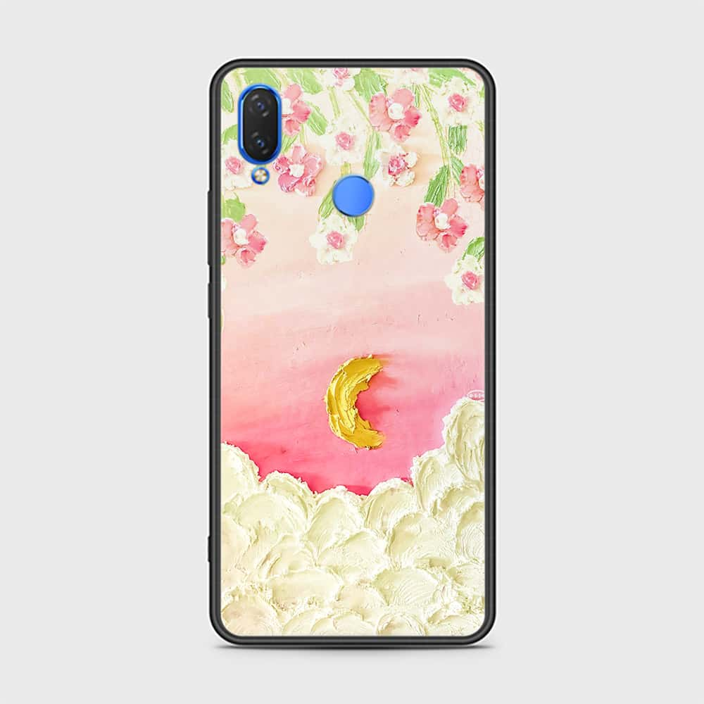 Huawei Nova 3 Cover - Floral Series - Design 7 - Pink & Yellow - HQ Ultra Shine Premium Infinity Glass Soft Silicon Borders Case