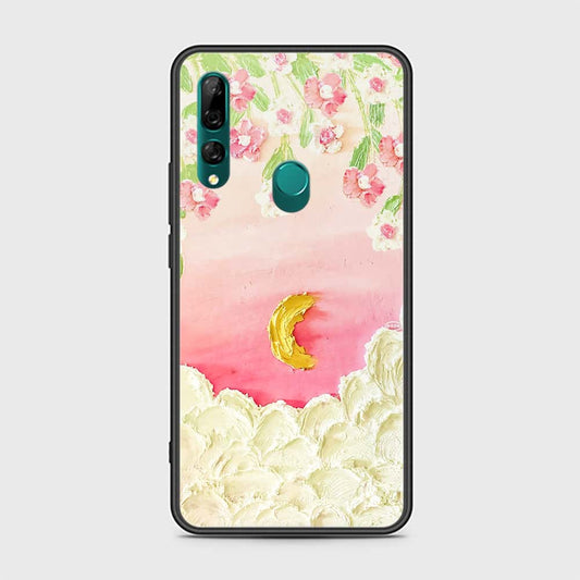 Huawei Y9 Prime 2019 Cover - Floral Series - Design 7 - Pink & Yellow - HQ Ultra Shine Premium Infinity Glass Soft Silicon Borders Case