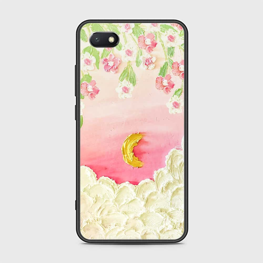 Huawei Y5 Prime 2018 Cover - Floral Series - Design 7 - Pink & Yellow - HQ Ultra Shine Premium Infinity Glass Soft Silicon Borders Case