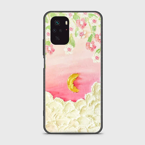 Xiaomi Redmi Note 10 4G Cover - Floral Series - Design 7 - Pink & Yellow - HQ Ultra Shine Premium Infinity Glass Soft Silicon Borders Case