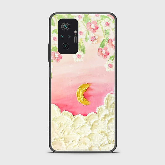 Xiaomi Redmi Note 10 Pro 4G Cover - Floral Series - Design 7 - Pink & Yellow - HQ Ultra Shine Premium Infinity Glass Soft Silicon Borders Case