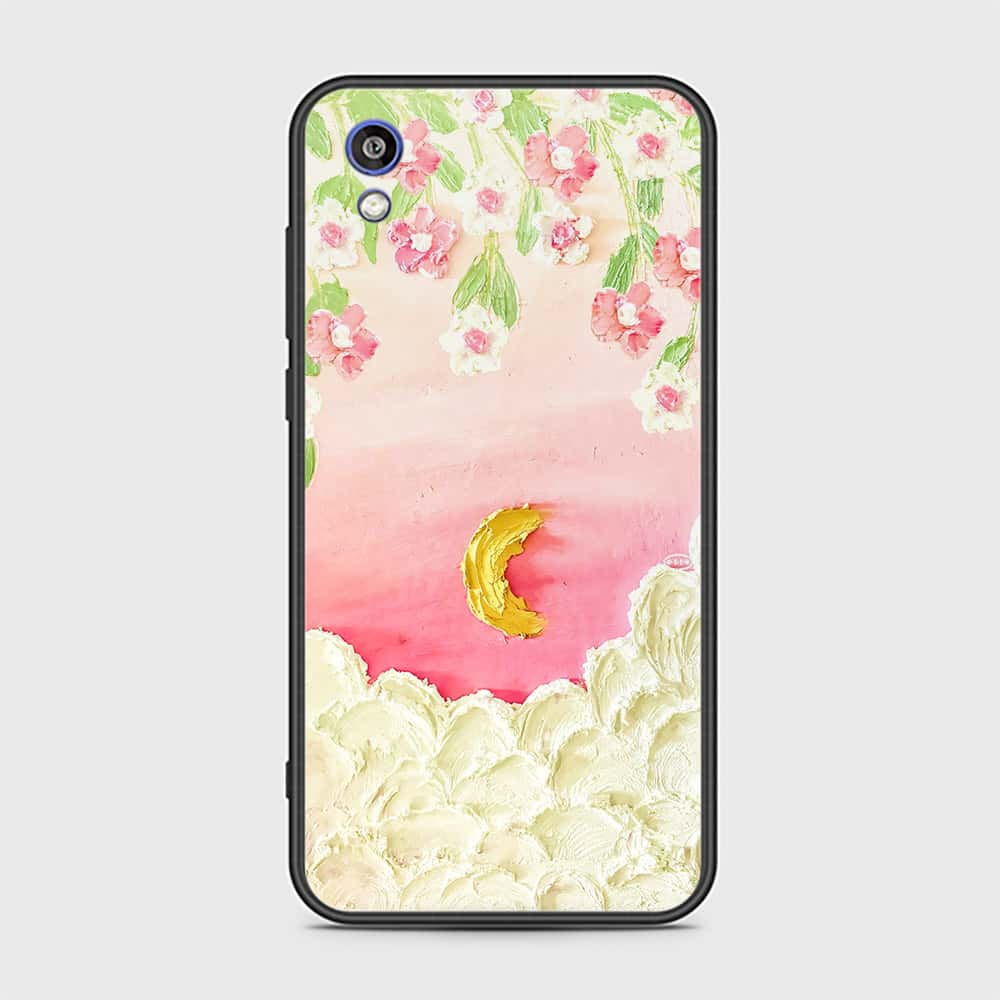 Huawei Honor 8S Cover - Floral Series - Design 7 - Pink & Yellow - HQ Ultra Shine Premium Infinity Glass Soft Silicon Borders Case