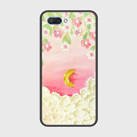 Huawei Honor 10 Cover - Floral Series - Design 7 - Pink & Yellow - HQ Ultra Shine Premium Infinity Glass Soft Silicon Borders Case