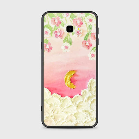 Samsung Galaxy J4 Plus Cover - Floral Series - Design 7 - Pink & Yellow - HQ Ultra Shine Premium Infinity Glass Soft Silicon Borders Case