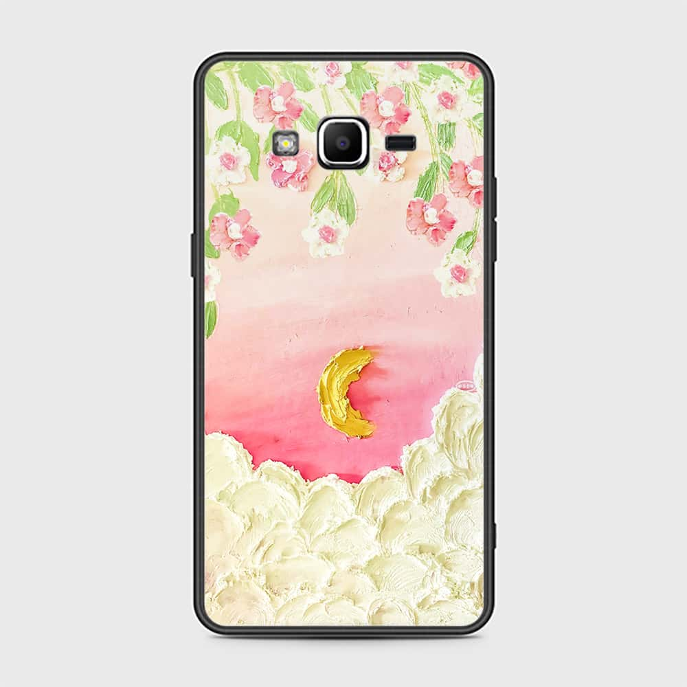 Samsung Galaxy J2 Prime Cover - Floral Series - Design 7 - Pink & Yellow - HQ Ultra Shine Premium Infinity Glass Soft Silicon Borders Case