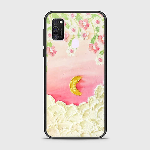 Samsung Galaxy M30s Cover - Floral Series - Design 7 - Pink & Yellow - HQ Ultra Shine Premium Infinity Glass Soft Silicon Borders Case