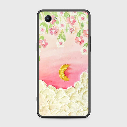 Oppo A3 Cover - Floral Series - Design 7 - Pink & Yellow - HQ Ultra Shine Premium Infinity Glass Soft Silicon Borders Case