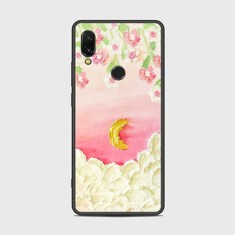 Xiaomi Redmi 7 Cover - Floral Series - Design 7 - Pink & Yellow - HQ Ultra Shine Premium Infinity Glass Soft Silicon Borders Case