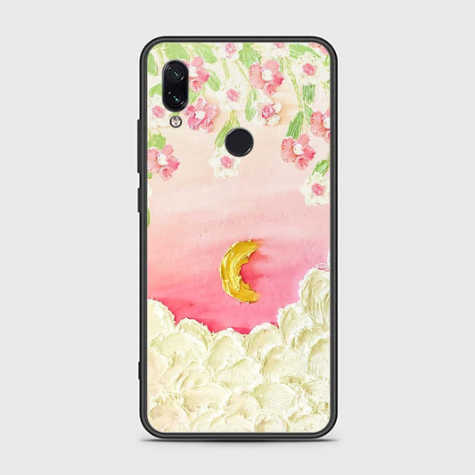 Xiaomi Redmi Note 7 Cover - Floral Series - Design 7 - Pink & Yellow - HQ Ultra Shine Premium Infinity Glass Soft Silicon Borders Case