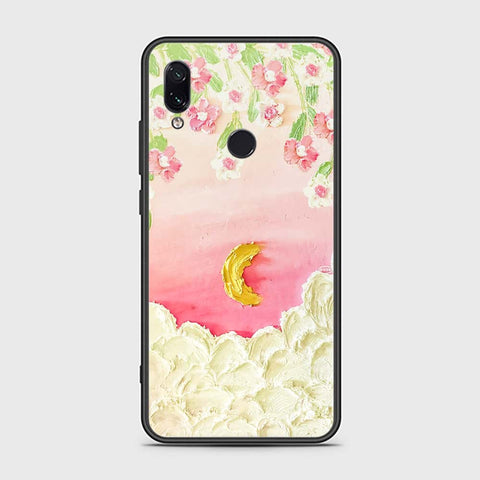 Xiaomi Redmi Note 7 Cover - Floral Series - Design 7 - Pink & Yellow - HQ Ultra Shine Premium Infinity Glass Soft Silicon Borders Case