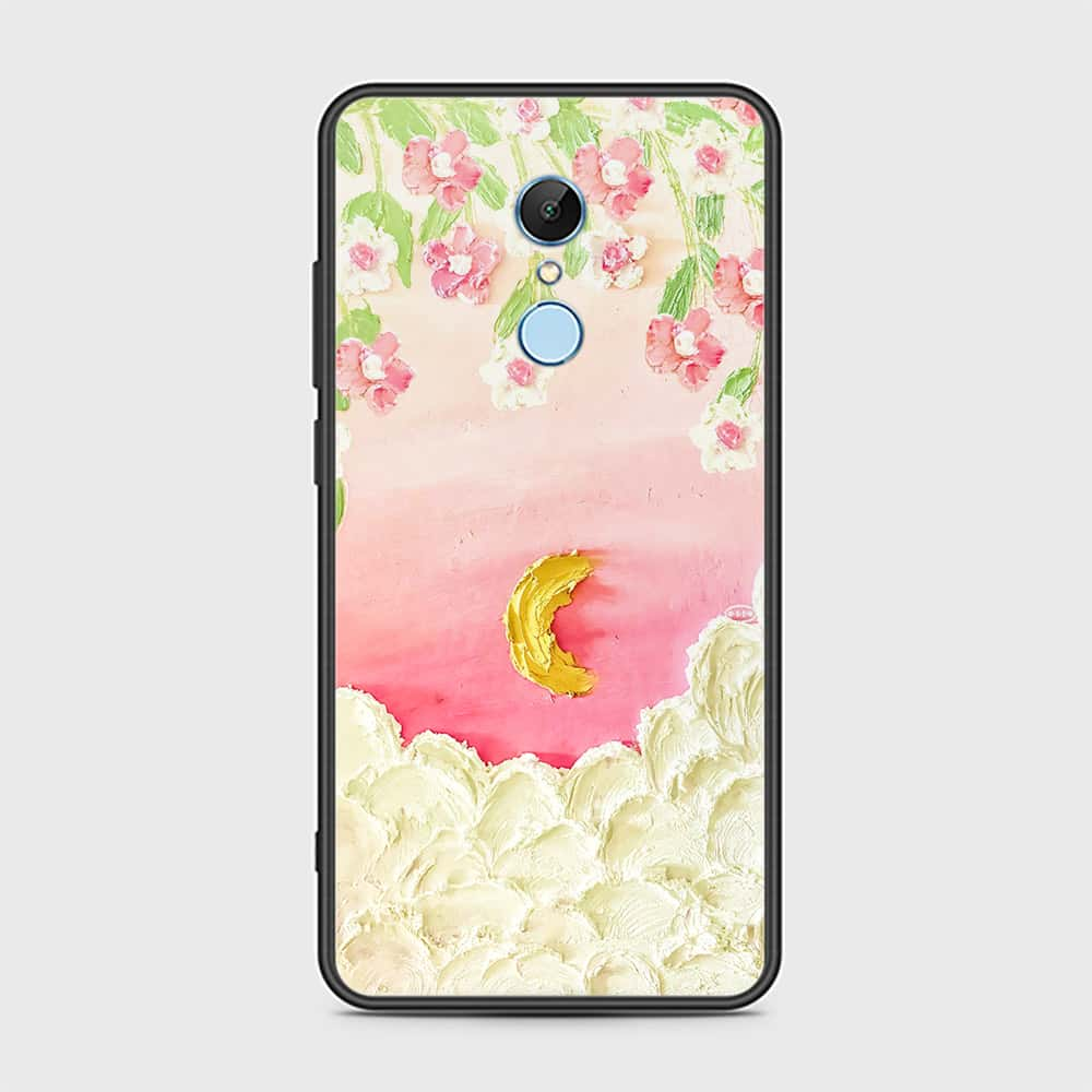 Xiaomi Redmi Note 5 Cover - Floral Series - Design 7 - Pink & Yellow - HQ Ultra Shine Premium Infinity Glass Soft Silicon Borders Case