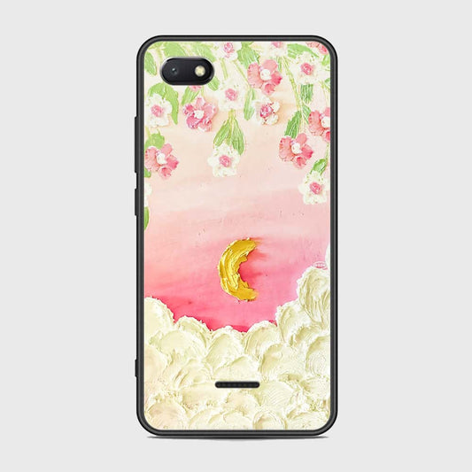 Xiaomi Redmi 6A Cover - Floral Series - Design 7 - Pink & Yellow - HQ Ultra Shine Premium Infinity Glass Soft Silicon Borders Case