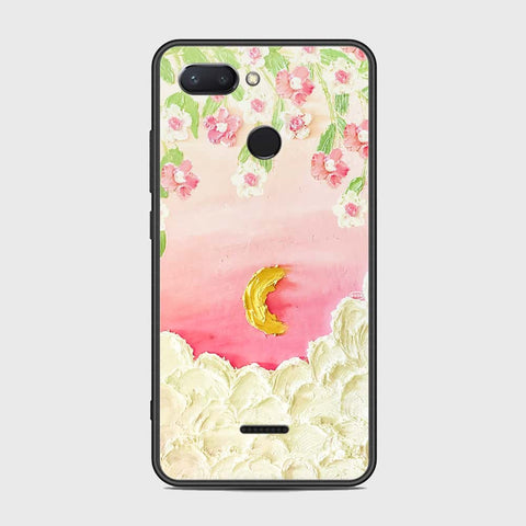 Xiaomi Redmi 6 Cover - Floral Series - Design 7 - Pink & Yellow - HQ Ultra Shine Premium Infinity Glass Soft Silicon Borders Case