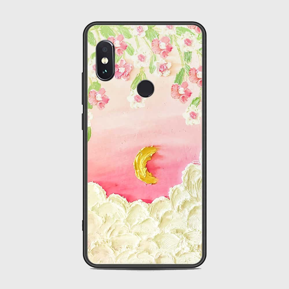 Xiaomi Redmi Note 5 Pro Cover - Floral Series - Design 7 - Pink & Yellow - HQ Ultra Shine Premium Infinity Glass Soft Silicon Borders Case