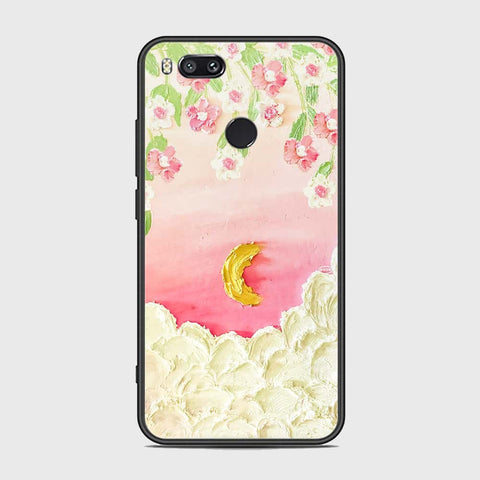 Xiaomi Redmi A1 Cover - Floral Series - Design 7 - Pink & Yellow - HQ Ultra Shine Premium Infinity Glass Soft Silicon Borders Case