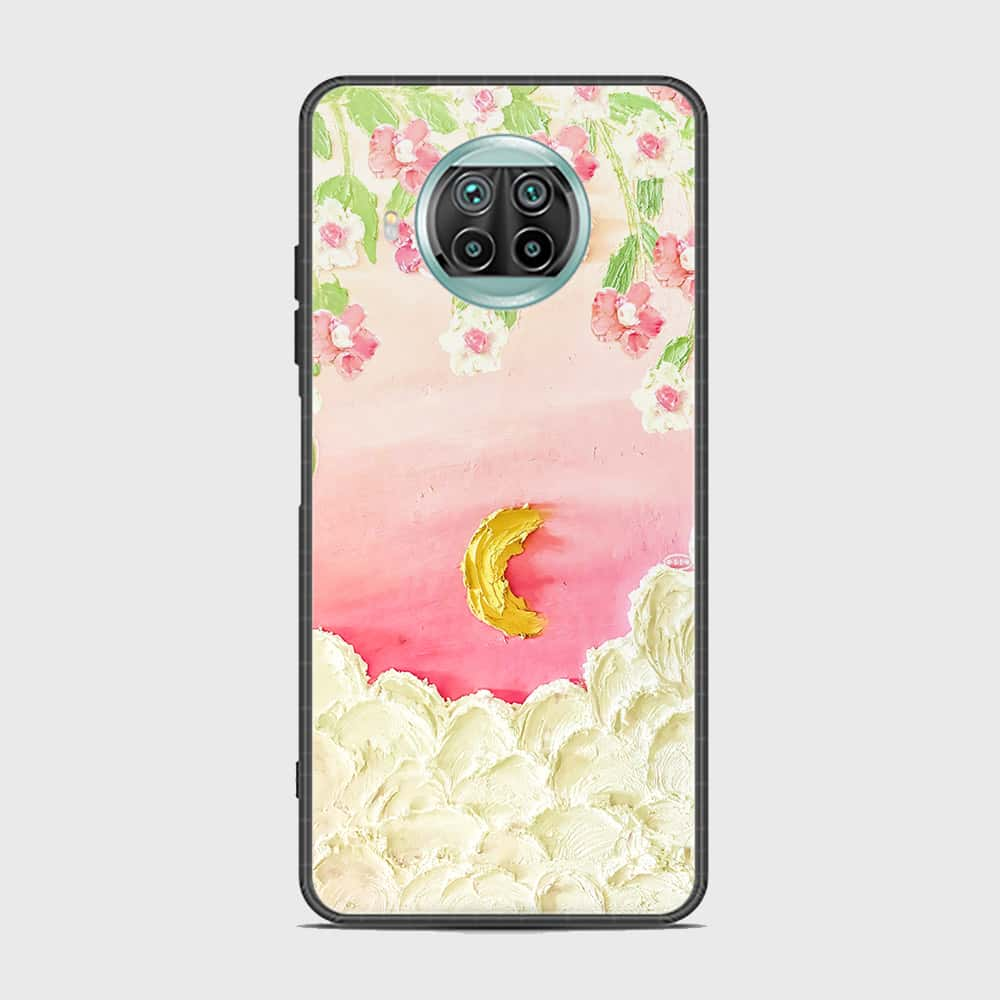 Xiaomi Mi 10 Lite 5G Cover - Floral Series - Design 7 - Pink & Yellow - HQ Ultra Shine Premium Infinity Glass Soft Silicon Borders Case