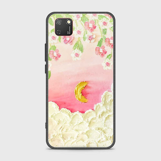 Huawei Y5p Cover - Floral Series - Design 7 - Pink & Yellow - HQ Ultra Shine Premium Infinity Glass Soft Silicon Borders Case