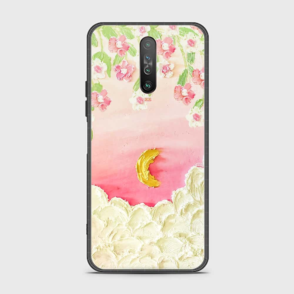 Xiaomi Redmi K30 Cover - Floral Series - Design 7 - Pink & Yellow - HQ Ultra Shine Premium Infinity Glass Soft Silicon Borders Case