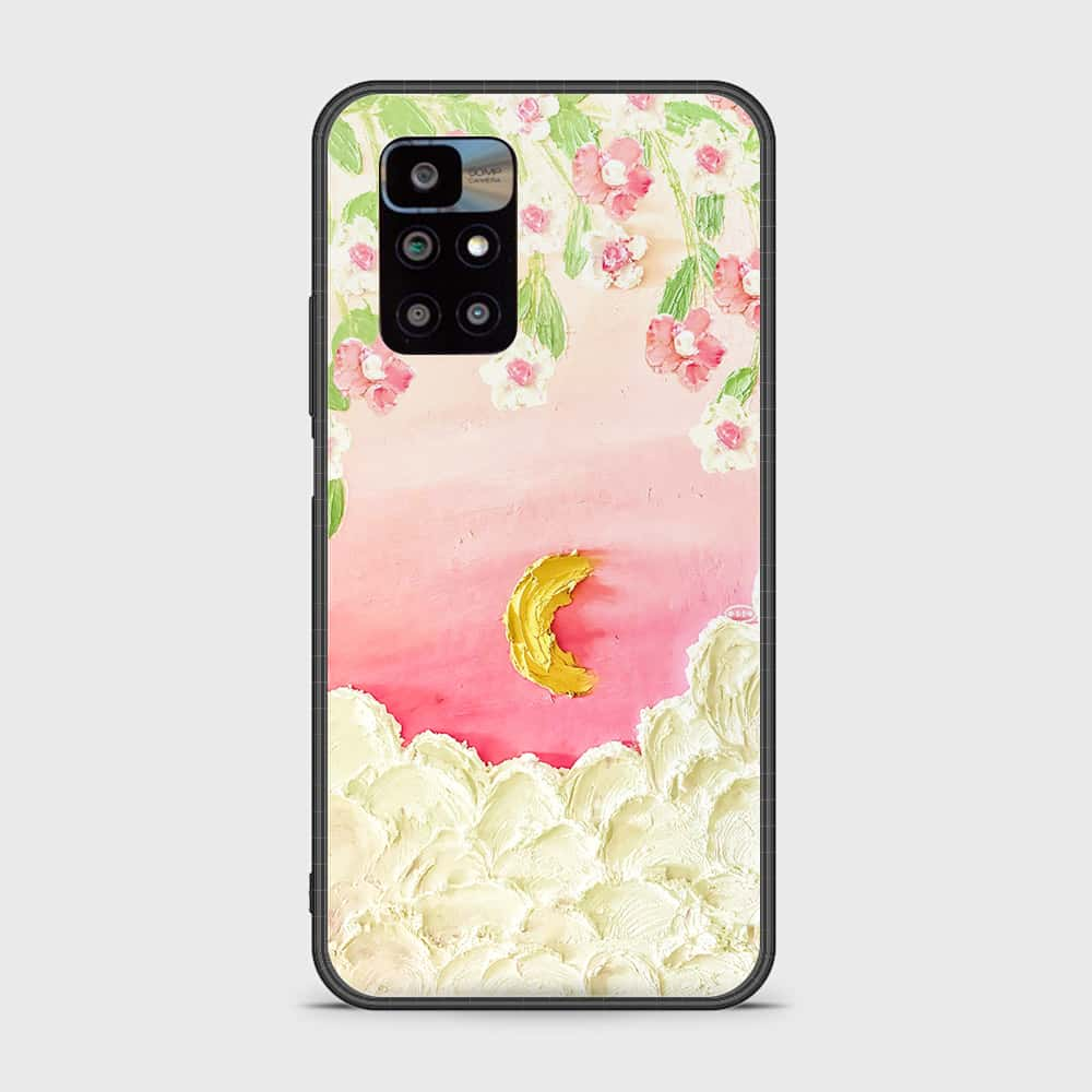 Xiaomi Redmi 10 2022 Cover - Floral Series - Design 7 - Pink & Yellow - HQ Ultra Shine Premium Infinity Glass Soft Silicon Borders Case