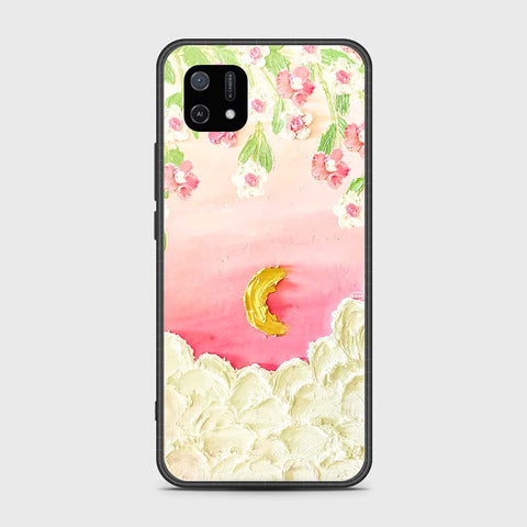 Oppo A16K Cover - Floral Series - Design 7 - Pink & Yellow - HQ Ultra Shine Premium Infinity Glass Soft Silicon Borders Case