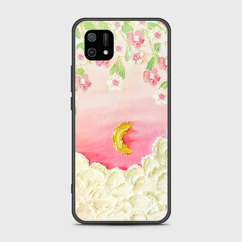 Oppo A16e Cover - Floral Series - Design 7 - Pink & Yellow - HQ Ultra Shine Premium Infinity Glass Soft Silicon Borders Case