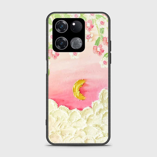 OnePlus Ace Racing Cover - Floral Series - Design 7 - Pink & Yellow - HQ Ultra Shine Premium Infinity Glass Soft Silicon Borders Case