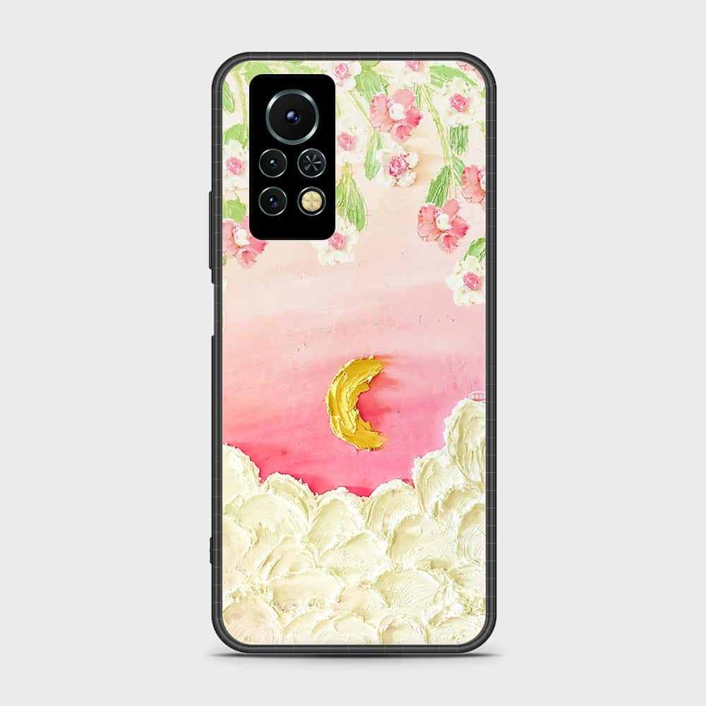 Infinix Note 11s Cover - Floral Series - Design 7 - Pink & Yellow - HQ Ultra Shine Premium Infinity Glass Soft Silicon Borders Case