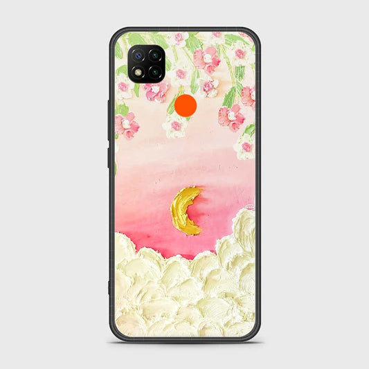 Xiaomi Redmi 9C Cover - Floral Series - Design 7 - Pink & Yellow - HQ Ultra Shine Premium Infinity Glass Soft Silicon Borders Case