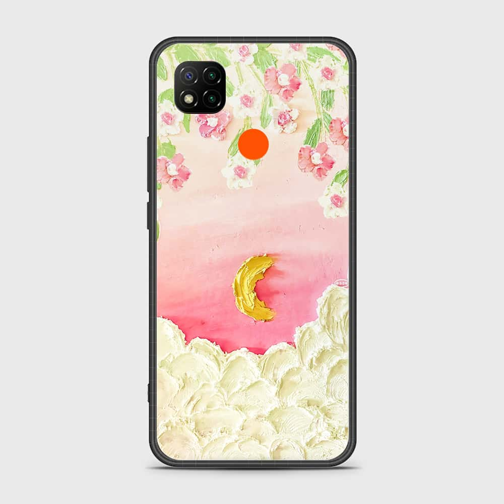 Xiaomi Redmi 10A Cover - Floral Series - Design 7 - Pink & Yellow - HQ Ultra Shine Premium Infinity Glass Soft Silicon Borders Case