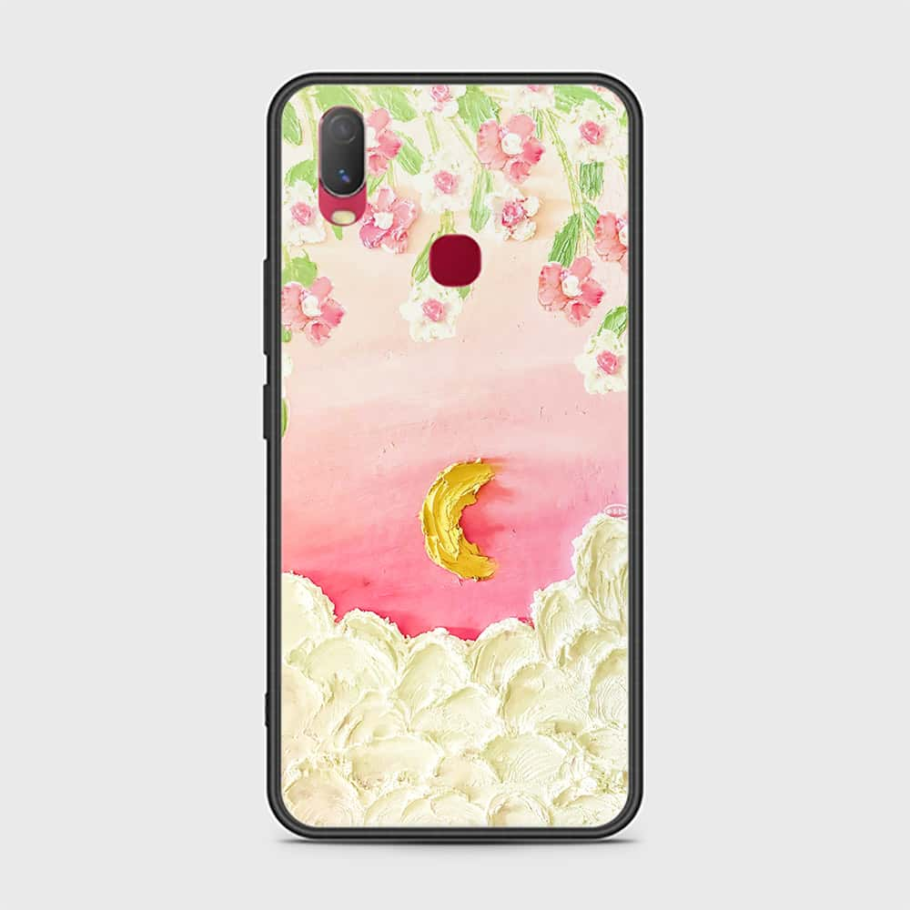 vivo Y11 (2019) Cover - Floral Series - Design 7 - Pink & Yellow - HQ Ultra Shine Premium Infinity Glass Soft Silicon Borders Case