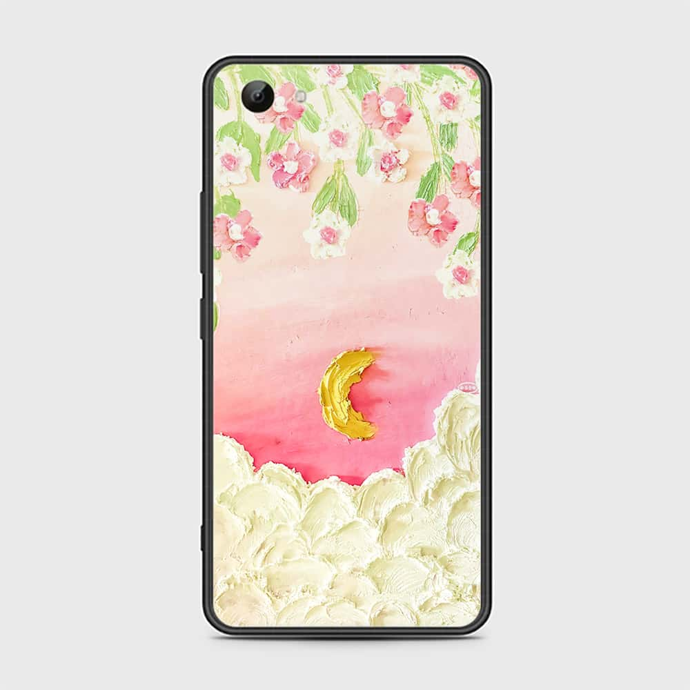 Vivo Y83 Cover - Floral Series - Design 7 - Pink & Yellow - HQ Ultra Shine Premium Infinity Glass Soft Silicon Borders Case