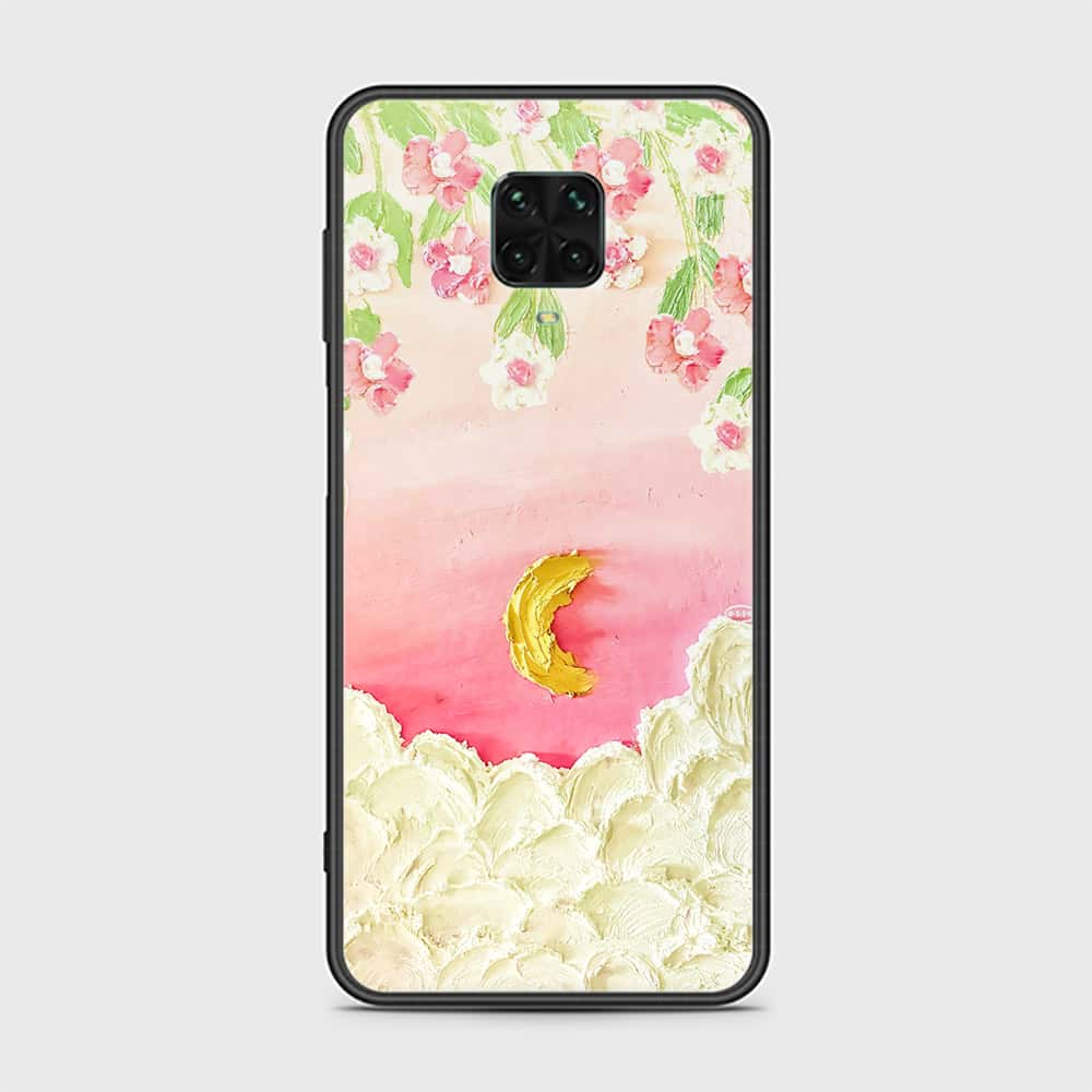 Xiaomi Redmi Note 9S Cover - Floral Series - Design 7 - Pink & Yellow - HQ Ultra Shine Premium Infinity Glass Soft Silicon Borders Case